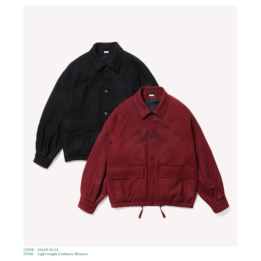 A.PRESSE 25AW Light weight Cashmere Blouson